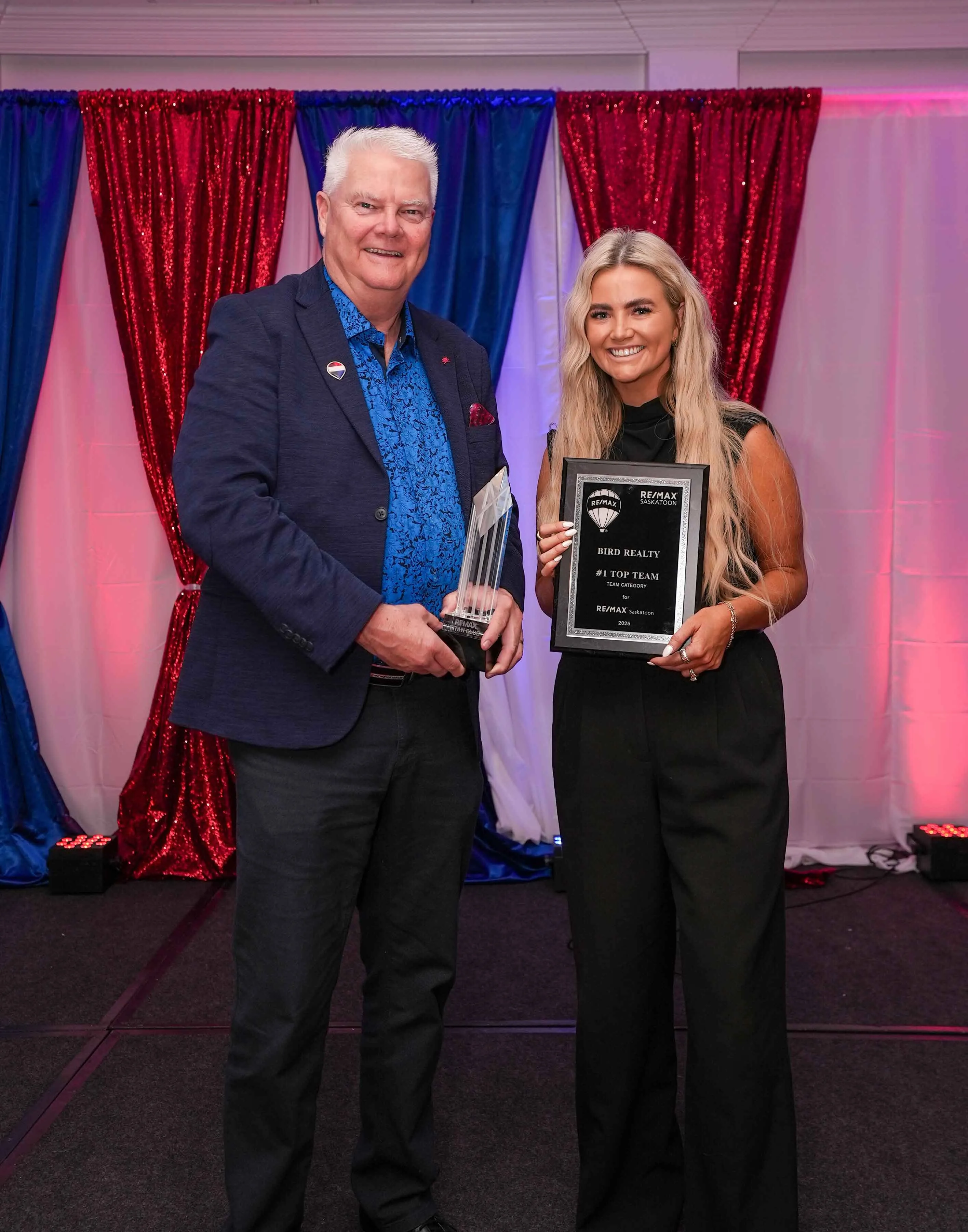 Cam and Jill Bird at the RE/MAX Saskatoon award ceremony